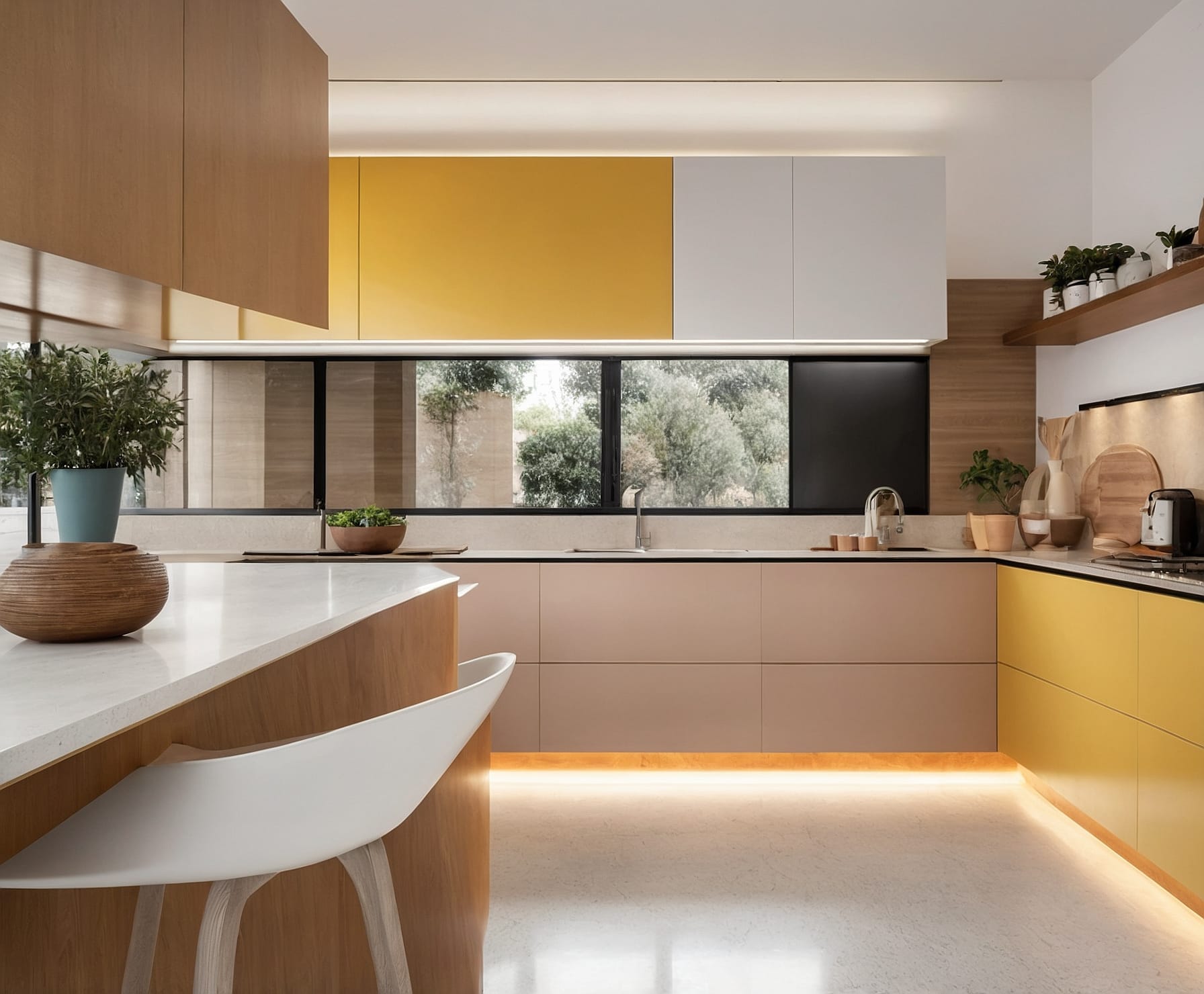 Reforma integral de cocina moderna, eficiente y chic.